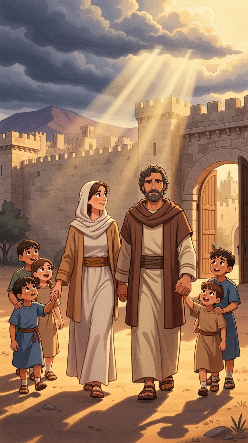 With whom did Sariah leave Jerusalem?