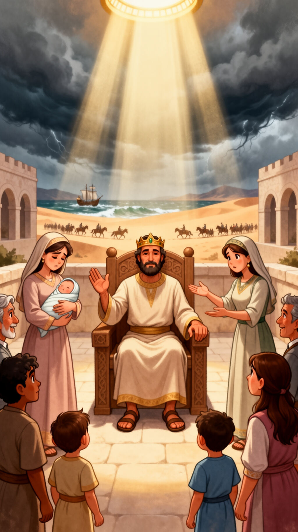 In the judgment of the two mothers, what did Solomon call for?