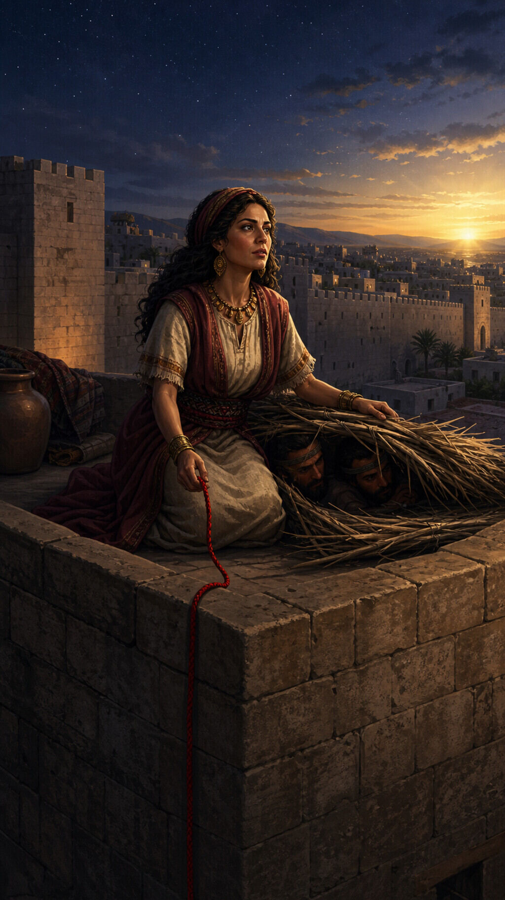 Which foreign woman hid the spies in Jericho and later appeared in Jesus’s genealogy?