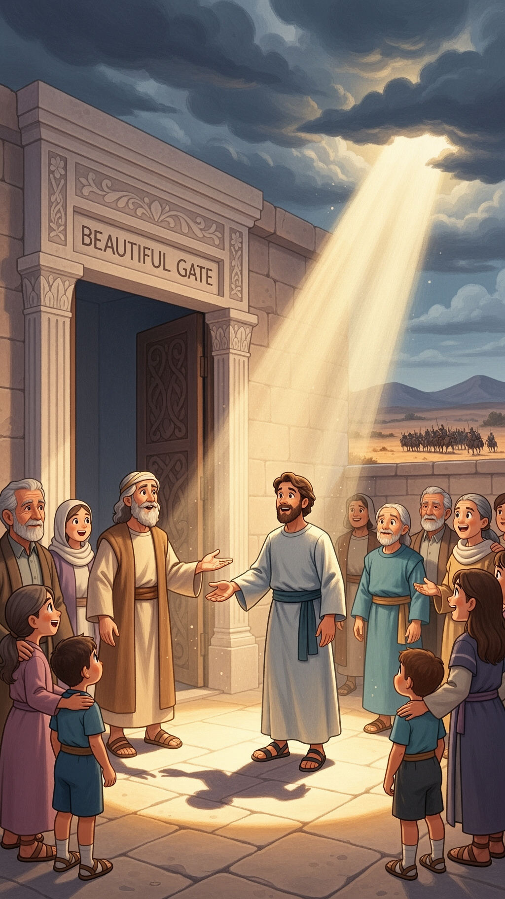 En la Puerta Hermosa, el cojo, en el nombre de Jesús…