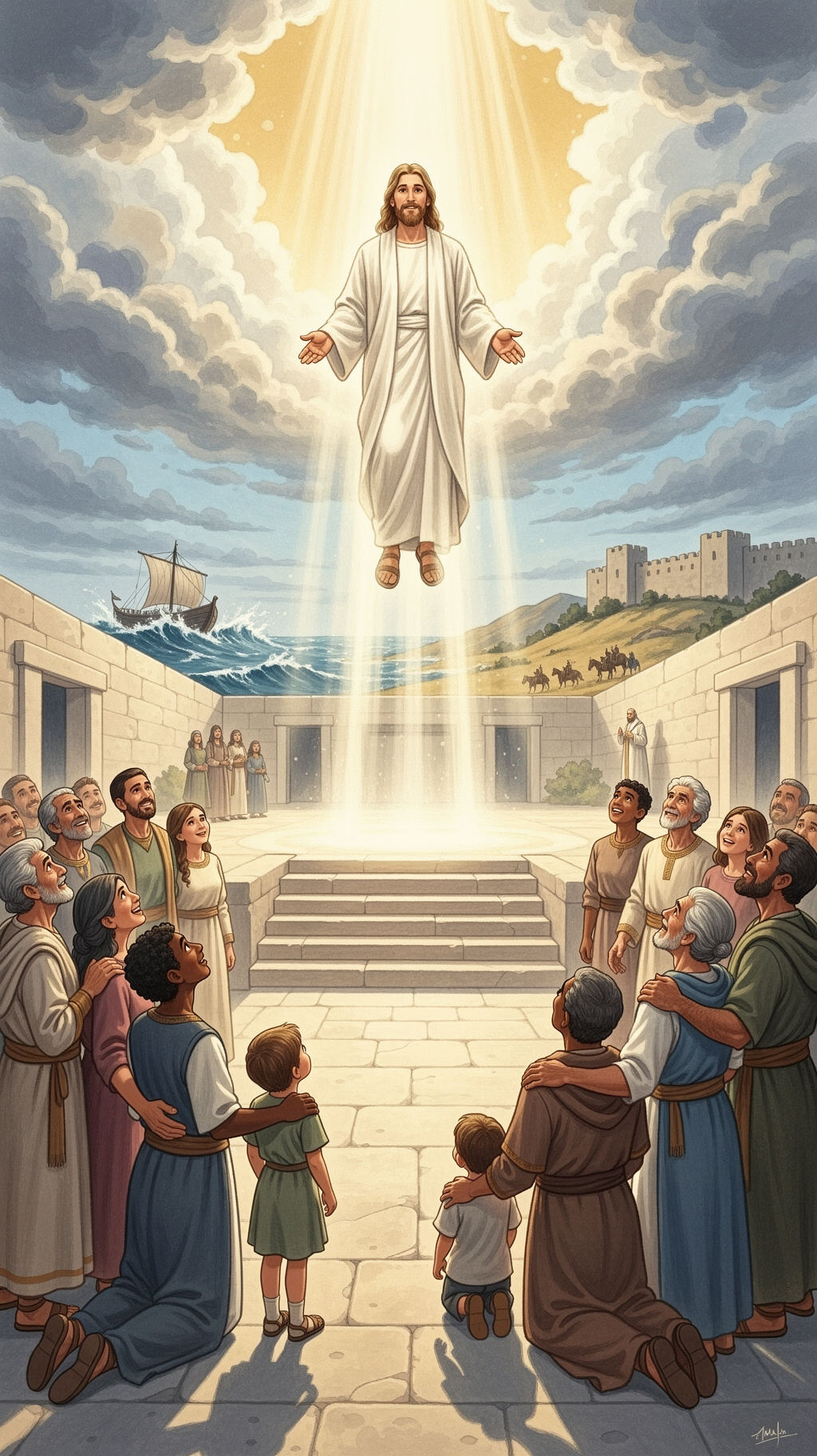 Después de su resurrección, ¿en qué templo se mostró Jesús a los nefitas?
