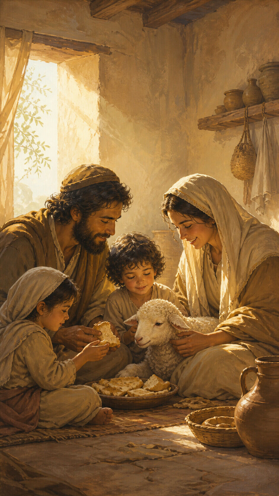 In Nathan's story, the poor man had only…