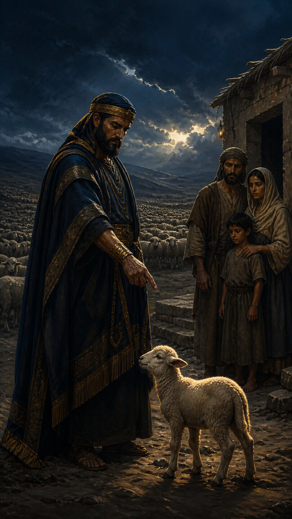 To feed a traveler, the rich man took…