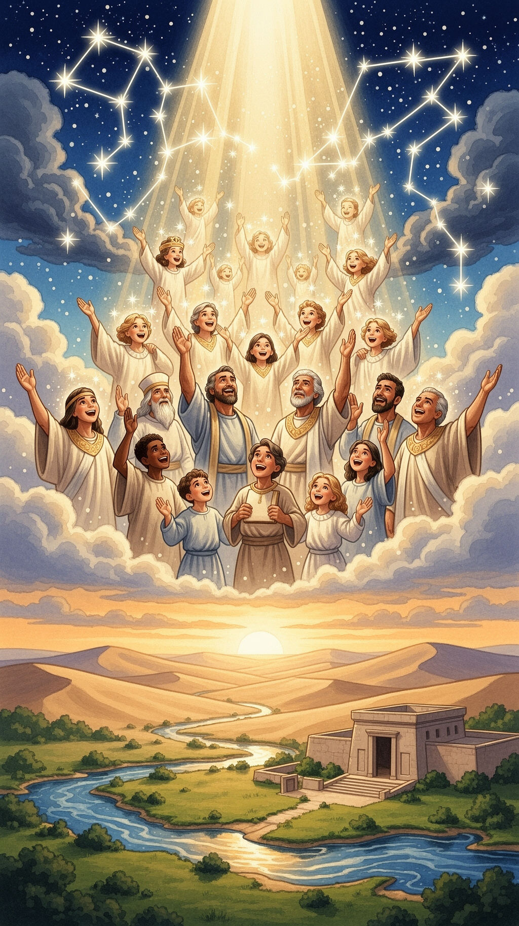 Quand l’Éternel a fondé la terre, les fils de Dieu…