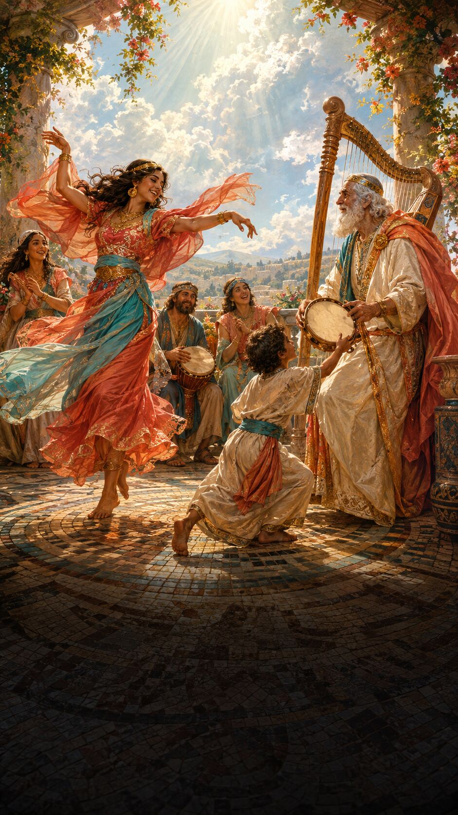 Vrai ou faux : danse, tambourin et harpe entrent dans la louange.