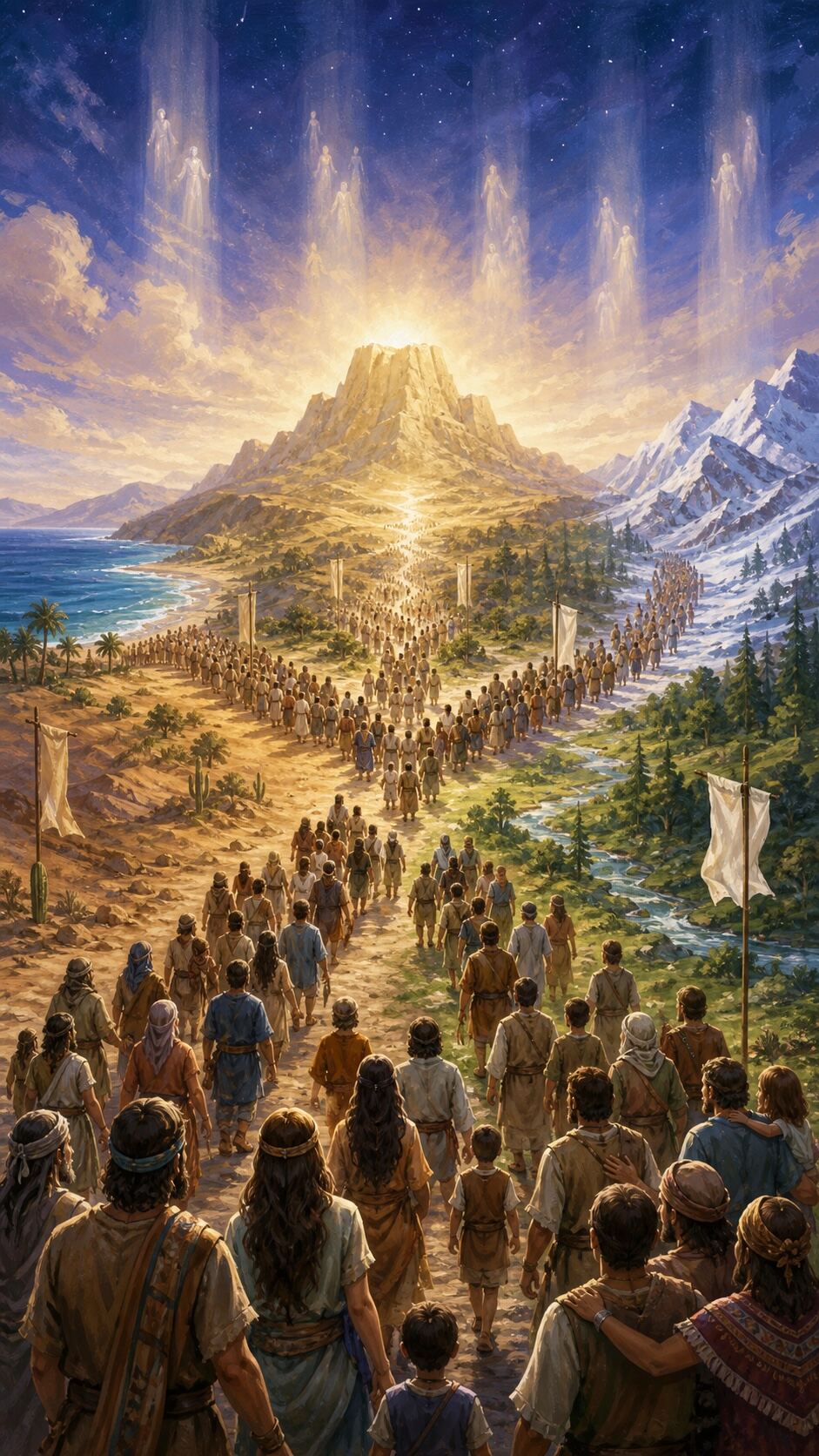 From where will the angels gather the elect?