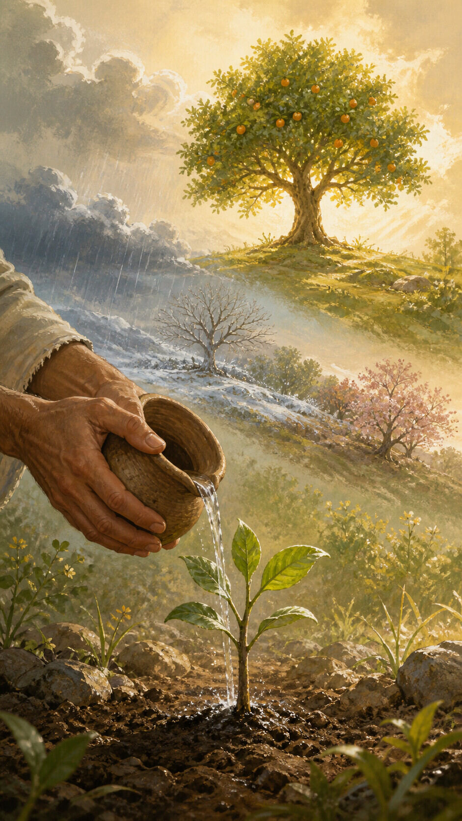 Para que la semilla llegue a ser un árbol, hay que nutrirla con fe, diligencia y…